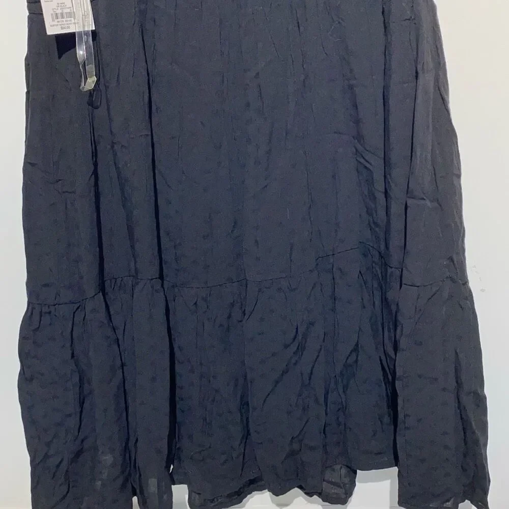 SO Junior Black Corset Tiered‎ Heart Textured Sleeveless Mini Dress Medium NWT